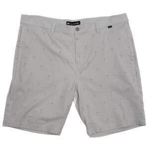 Travis Mathew Heather Gray Golf Resort To This Palm Tree Print Shorts Size 40